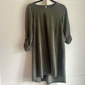 Olive Green Long Sleeve Dress